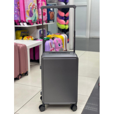 Чемодан 20 дюйма Lunary темно-серый из поликарбоната (ручная кладь)