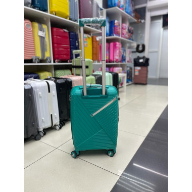 Чемодан 20 дюймов Sonara бирюзовый с расширением из полипропилена (ручная кладь)