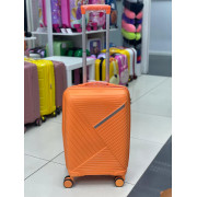 Чемодан 20 дюймов Sonara оранжевый с расширением из полипропилена (ручная кладь)